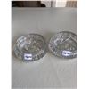 Image 1 : 1969, 2 Vintage Pinwheel Crystal Ashtrays