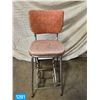Image 4 : 3 Vintage Project Chairs - Metal Step Stool Chair, upholstered Chair, Childs Chair.