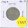 Image 1 : 1909 Silver 25 Cents. G-4.
