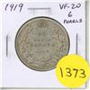 Image 1 : 1919 Silver 50 Cents. VF-20 with 6 pearls.
