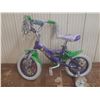 Image 1 : Girls Bike - Dark Purple - Disney Frozen Theme - (Traning Wheels)
