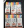 Image 1 : Maike MK-136 Highlighters, Fluorescent Colors, Set of 5 – Lot of 6