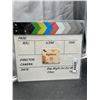 Image 2 : BIGOTTERS White Wooden Movie Film Clap Board, 12_x11_
