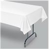 Image 1 : Prestee 4-Piece White Plastic Tablecloths 108_54 Inches Lot of 3