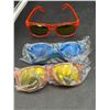 Image 1 : Childs Colored Sunglasses with Mirrored Lenses Lot of 3