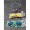 Image 2 : Childs Colored Sunglasses with Mirrored Lenses Lot of 3