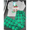 Image 1 : IFFEI 3-4Y Elf-Themed Long Sleeve Shirt and Plaid Pants PJ Set