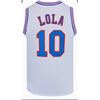 Image 1 : Movie Edition Men’s Space Jam (Tune Squad) 10# LOLA Classic sports basketball jerseys White