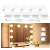 Image 1 : Brightown LED Vanity Lights for Mirror, Vanity Lights Stick on with 10 Dimmable Bulbs, 3000K 4000K 6