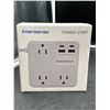 Image 2 : Amerisense AS-1PS18W-5FT Power Strip with USB Ports and Surge Protection