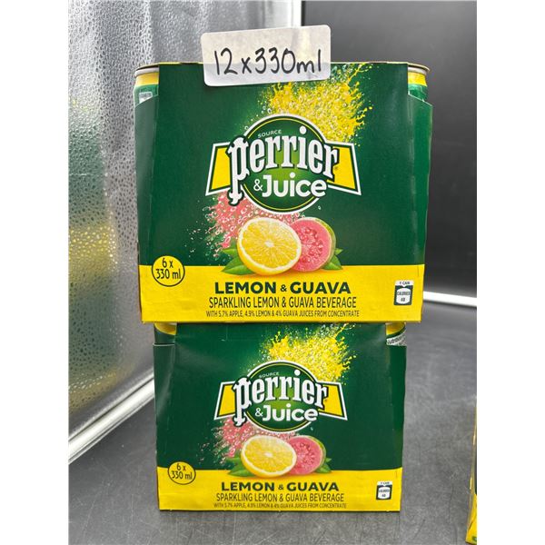 Perrier & Juice Sparkling Lemon and Guava Beverage, 12 x 330ml