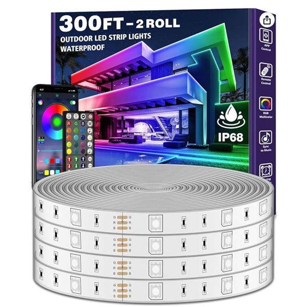 Ailbton Outdoor LED Strip Lights Waterproof 300_