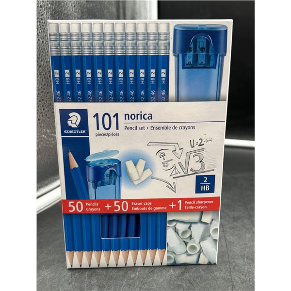 Staedtler Norica 101 Piece Pencil Set with Sharpener and Eraser Caps