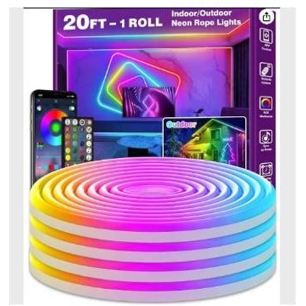 Ailbton Outdoor LED Strip Lights with IP68 Waterproof Rating 60ft