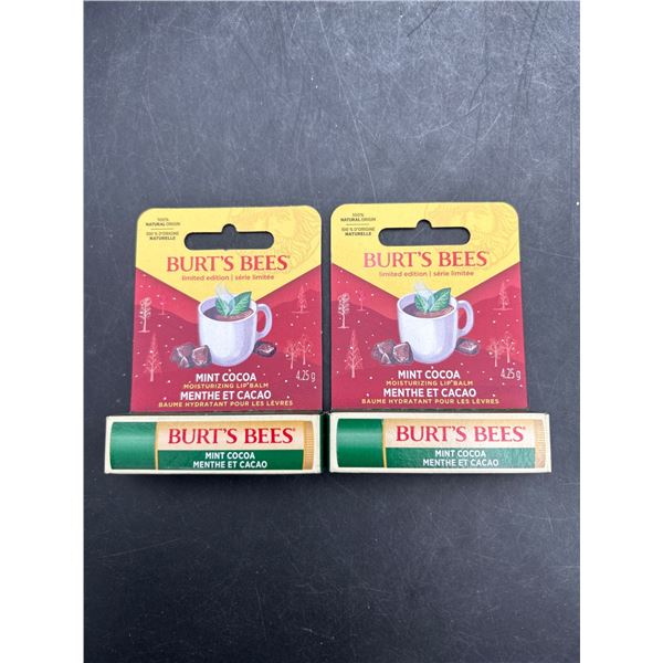 Burt’s Bees Mint Cocoa Lip Balm – 2 Units
