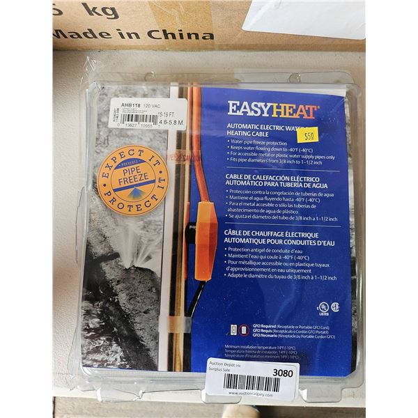 EasyHeat AHB-112 Pipe Heating Cable, 12 Feet, 120V, Made in China
