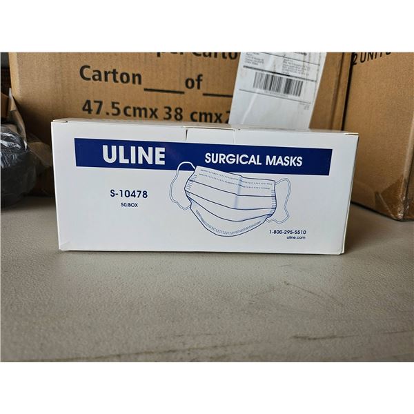 Lot of 6 Ð Uline S-10478 Surgical Masks With Ear Loops