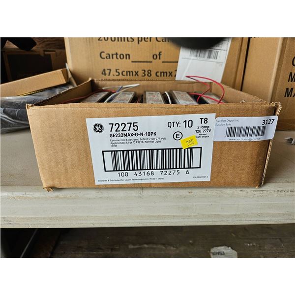 Lot of 10 Ð GE 72275 GE232MAX-G-N-10PK Electronic Ballasts T8 32WÊ
