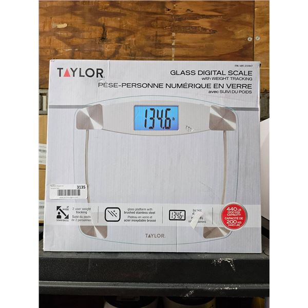 Taylor Glass Digital Scale With Weight Tracking