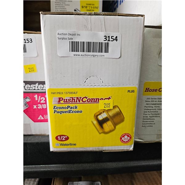 Push N Connect EconoPack 1/2 Inch Plug Fitting Model 107559LF