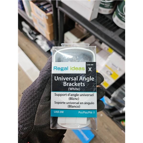 Regal Ideas Universal Angle Brackets (White) UAB-0W