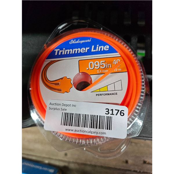 Lot of 2Ê Shakespeare Trimmer Line 0.095 in, 40 ft, Orange, 12m