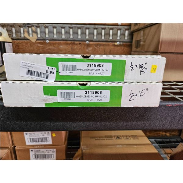 Lot of 2 CO-OP Premade Hydraulic Hose 1/2in x 15in GoldenSN/28AW