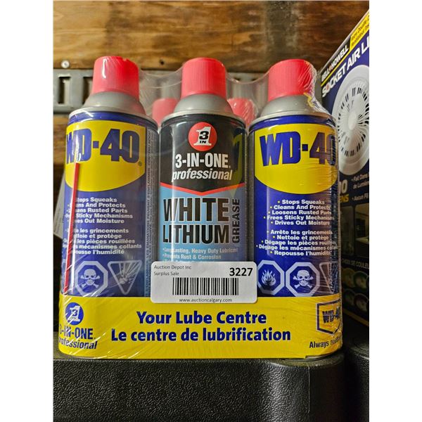 WD-40 And 3-in-One White Lithium Grease Lubricant Set