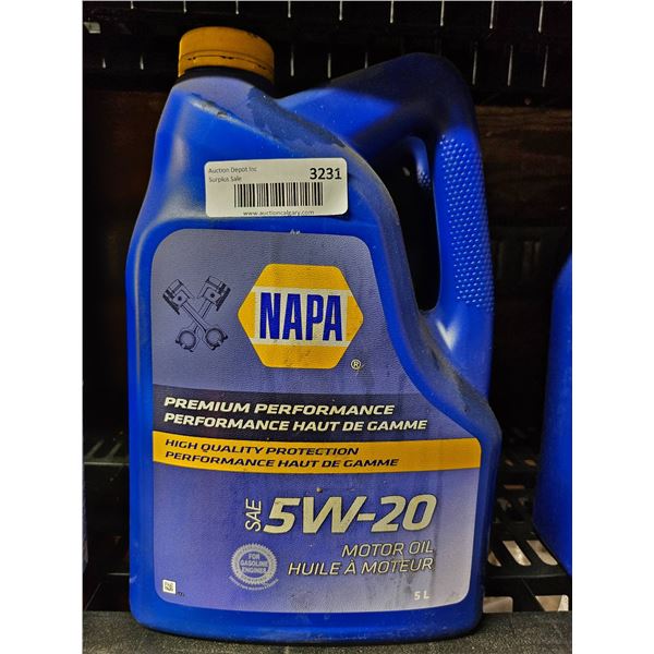 NAPA SAE 5W-20 Motor Oil, 5L High-Quality Protection