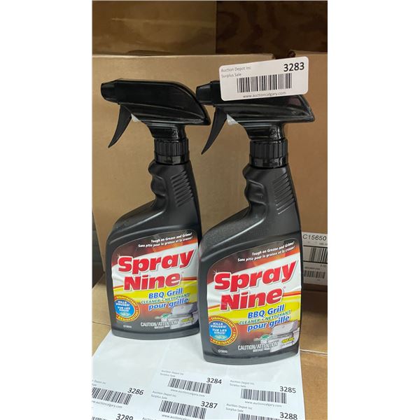 Lot of 2 Spray Nine BBQ Grill Cleaner and Degreaser, 650 mL