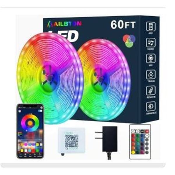 Outdoor LED Strip Lights, 60ft