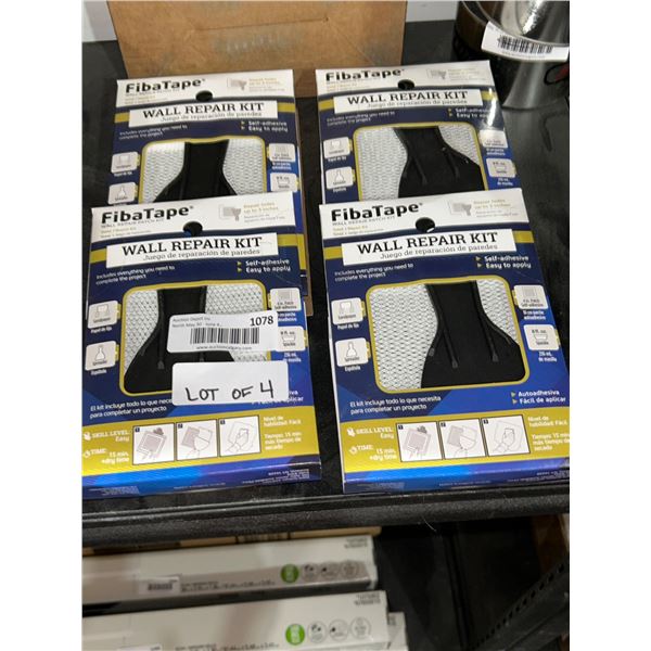 FibaTape Wall Repair Kit Lot of 4, Self-Adhesive, 4 in. Patch Size