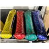 Image 4 : Ben-Mor 3/8 in x 100 ft Braided Polypropylene Rope – Lot of 4 (Yellow, Red, Green, Blue)