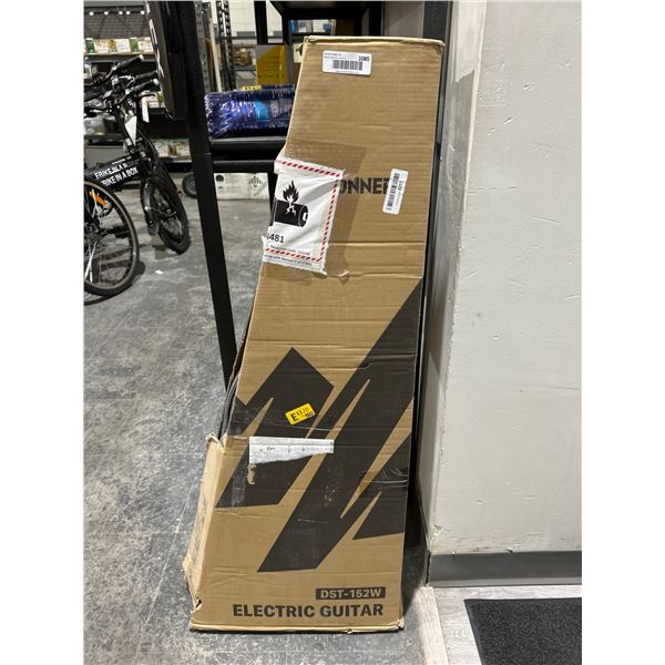 Donner DST-152W Electric Guitar Kit with Mini Amplifier – White