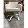Image 2 : Linon Colton Steel Base Sherpa Upholstered Office Chair with Wheels, Natural