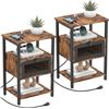 Image 1 : COMAYD VIYA 2 Pack Nightstand and Shelf, Industrial Brown