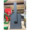 Image 3 : Locally Handrafted Gray Wooden Birdhouse with Front Perch and Roof Shingles