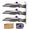 Image 1 : LED Parking Lot Light 3 Packs, 150W LED Shoebox Light with Arm Mount,
