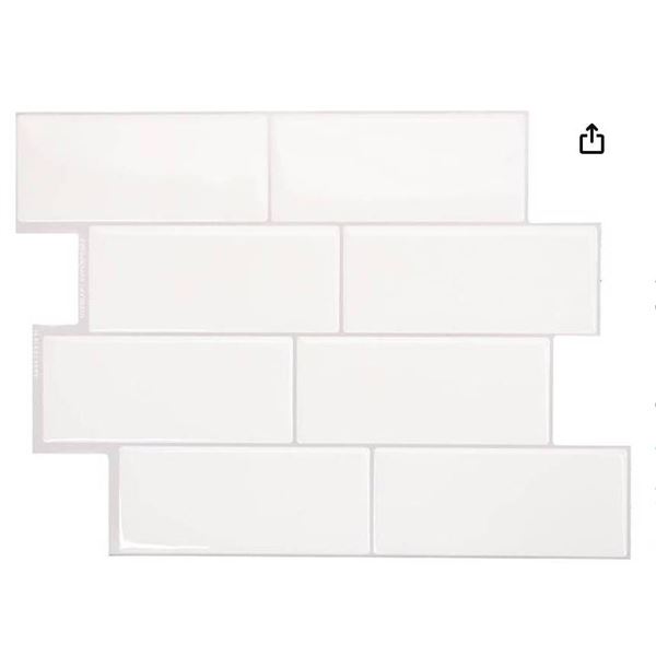 Smart Tiles Peel and Stick Backsplash – 4Sheets of 11.56” x 8.38” [x=#821