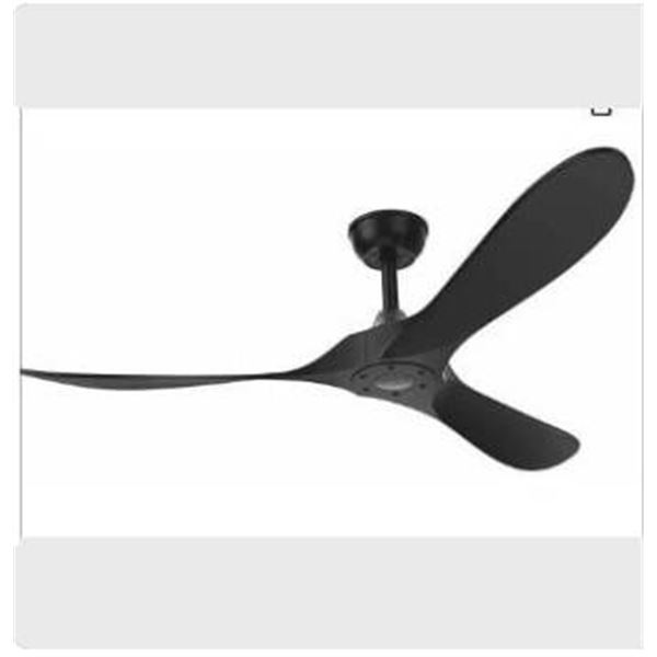 Alescu 52″ Outdoor Ceiling Fan with Remote Control, Black