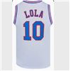 Image 1 : Movie Edition Men’s Space Jam (Tune Squad) 10# LOLA Classic sports basketball jerseys White
