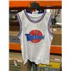 Image 2 : Movie Edition Men’s Space Jam (Tune Squad) 10# LOLA Classic sports basketball jerseys White