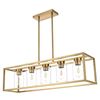 Image 1 : A1A9 Farmhouse Chandeliers for Kitchen Island, Brushed Brass 5-Light Dining Room Lighting Fixtures, 