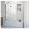 Image 1 : DreamLine Aqua-Q Fold 36 in. W x 58 in. H Frameless Bi-Fold Pivot Bathtub Door in Brushed Nickel & C