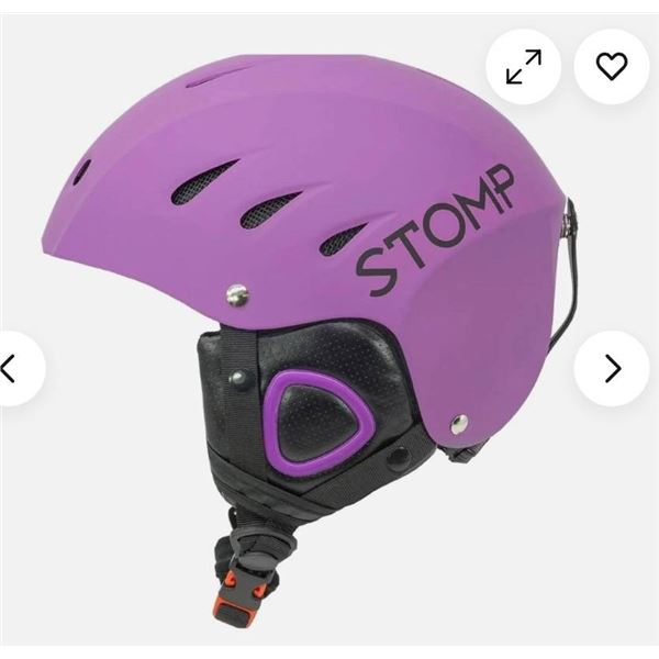 Stomp VS610 Ski and Snowboard Helmet in Matte Purple, Size M