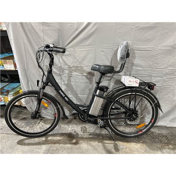 Paris 48V Electric Bicycle with Lithium-Ion Battery and Step-Through Frame   -NEW Floor Model includ