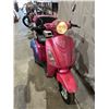 Image 4 : Daymak Roadster Mobility Scooter in Pink , Bluetooth mp3, lockable rear carrying case -NEW Floor Mod