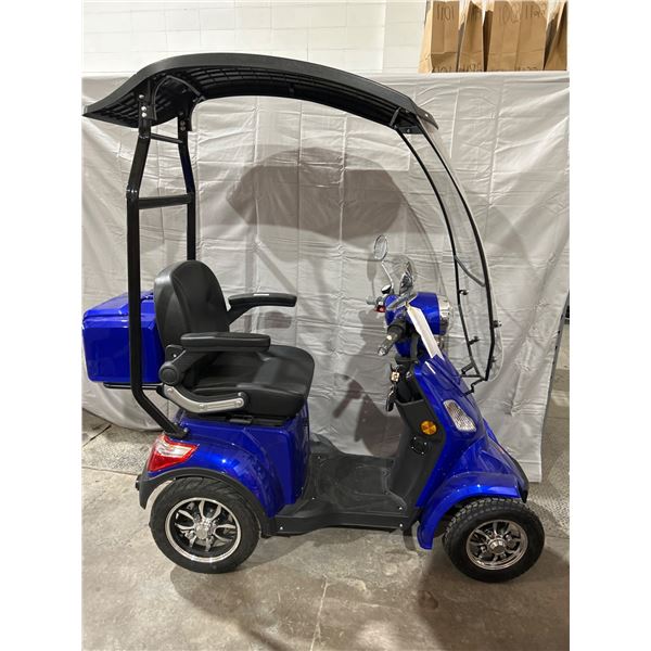 Daymak Roadste 4 Wheel Mobility Scooter With Canopy and Storage Compartment-NEW Floor Model includes