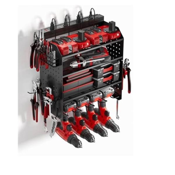 LNINIW Power Tool Rack – Metal 12-Inch Tool Holder **Stock Photo For Reference Only Product