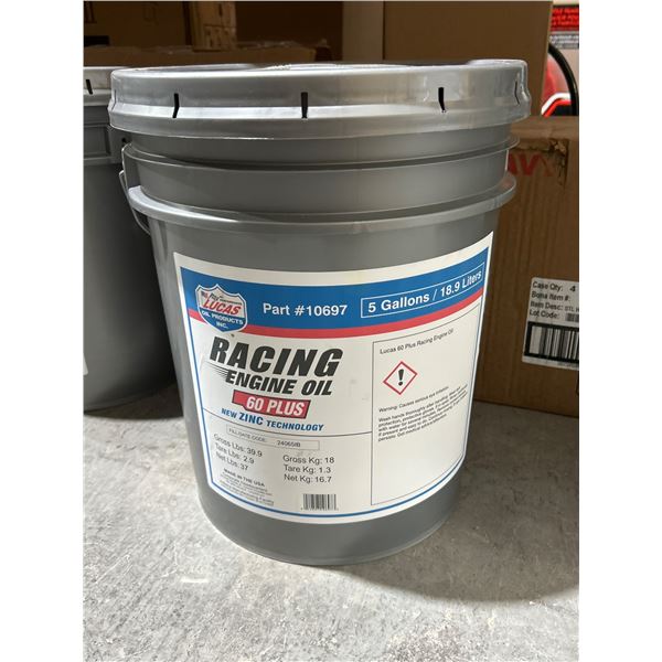 Lucas Oil Products Racing Engine Oil 60 Plus – Part #10697 – 5 Gallons